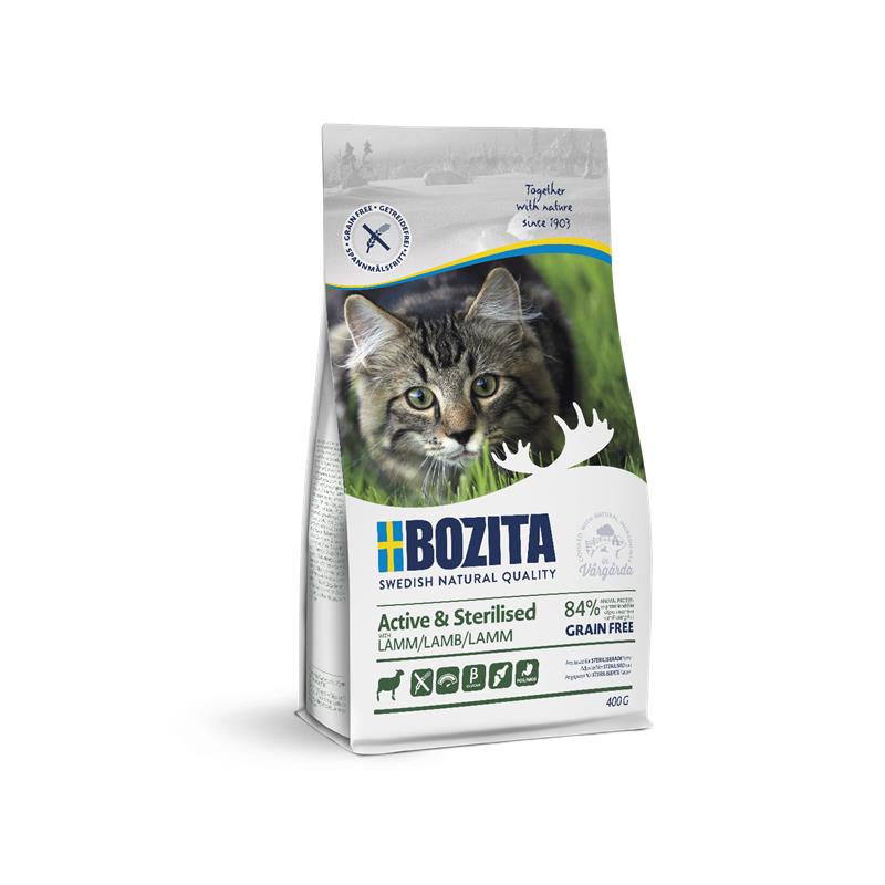 Katzentrockenfutter Active & Sterilised Grain free Lamb – Bozita Cat