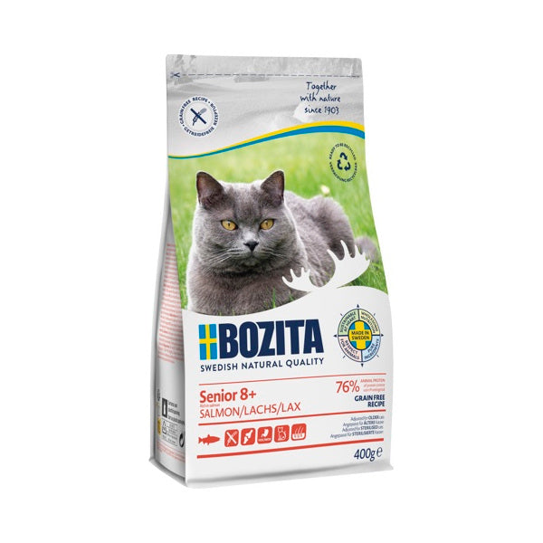Katzentrockenfutter Cat Senior 8+ Grain free Salmon, 400 g – Bozita