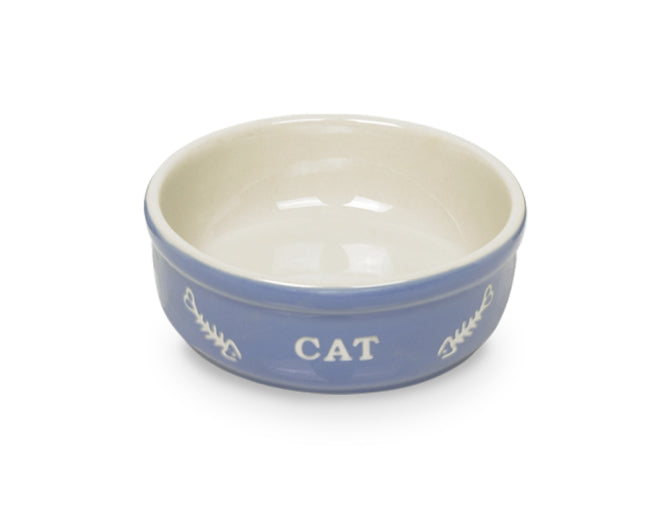 Katzennapf – Keramikschale Cat, hellblau