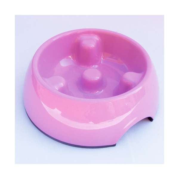Anti-Schling-Napf für Hunde – Go-Slow Rosa 140 ml – Bild 2