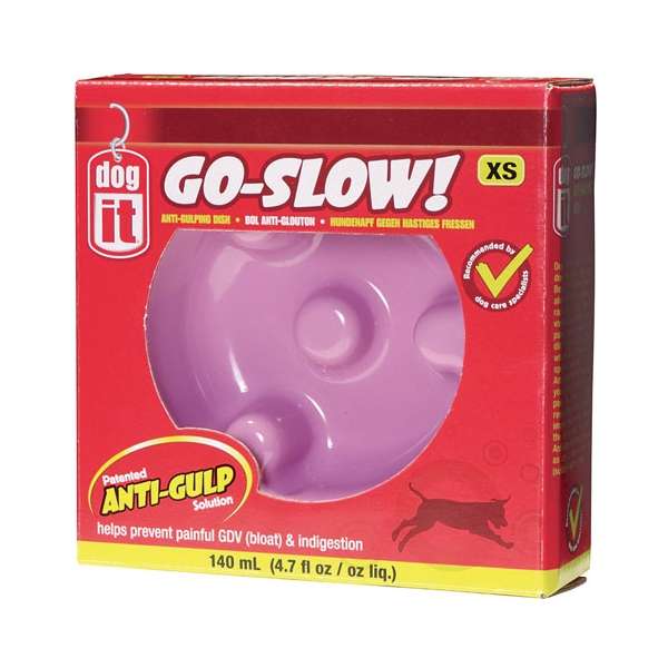 Anti-Schling-Napf für Hunde – Go-Slow Rosa 140 ml