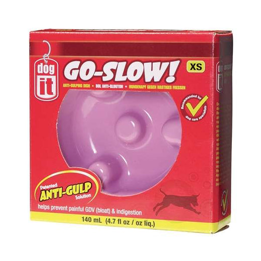 Anti-Schling-Napf für Hunde – Go-Slow Rosa 140 ml