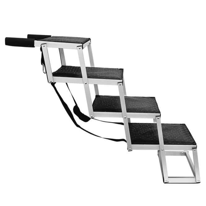 Falt-Treppe für Hunde – Aluminium 4-stufig