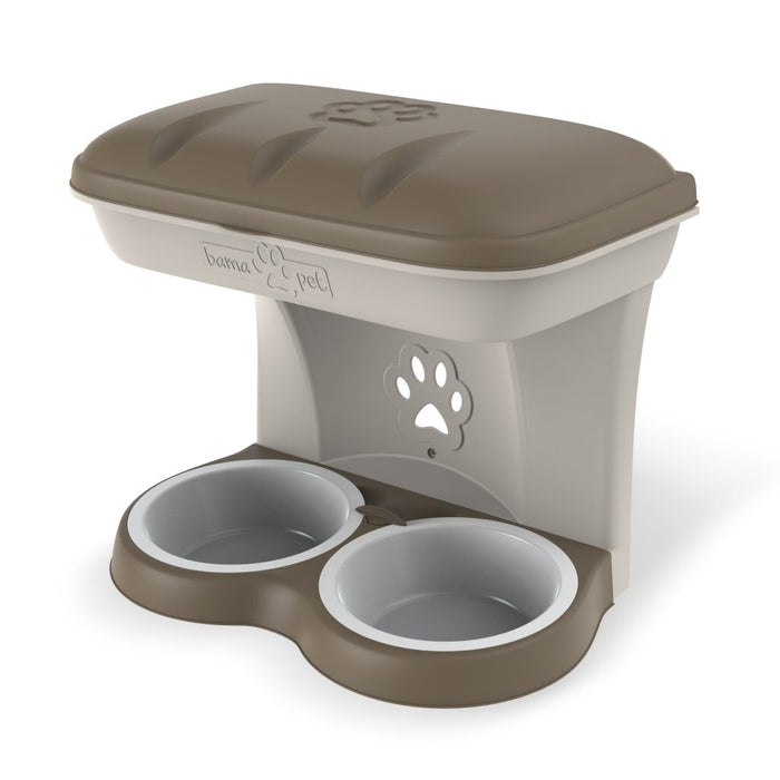 Bama pet dog food bowl 48x27x42 cm taupe-0