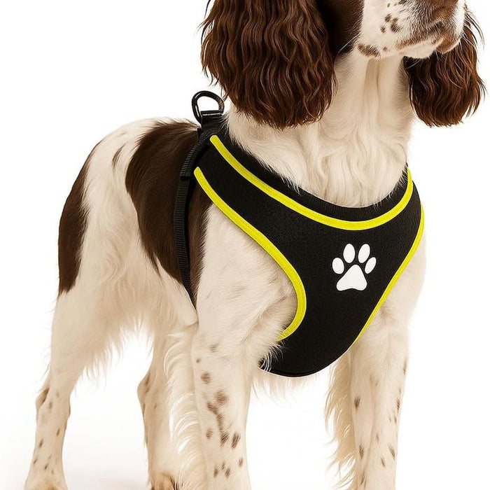 Flamingo Harnas hond – honden tuigje – harnas hond anti trek – hondentuigjes – hondentuig anti trek – step&go tasha – zwart – maat l – a:58cm b:75-95cm x 20mm x 5mm-0