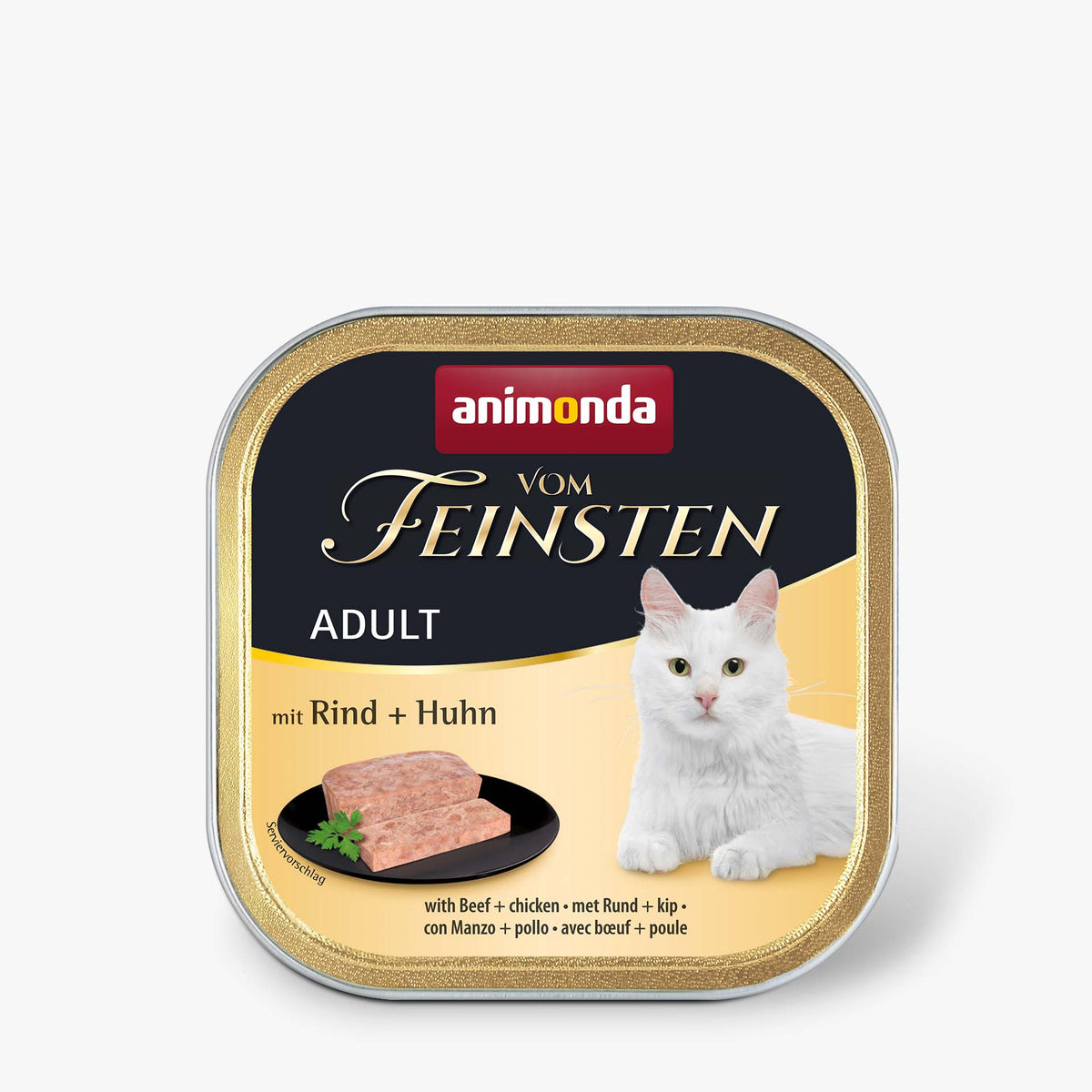 Katzennassfutter vom Feinsten Adult mit Rind & Huhn 100g, 32er Pack – Animonda Cat