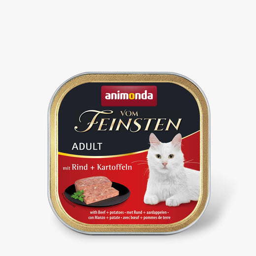 Katzennassfutter vom Feinsten Adult Rind & Kartoffeln 100g, 32er Pack – Animonda Cat