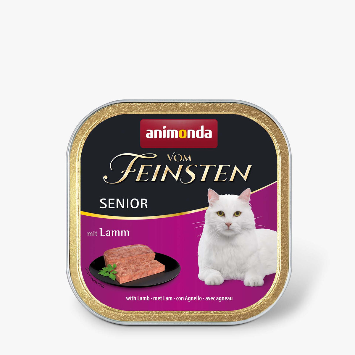 Katzennassfutter vom Feinsten Senior mit Lamm 100g, 32er Pack – Animonda Cat