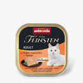 Katzennassfutter vom Feinsten mit Schlemmerkern mit Huhn, Lachfilet & Spinat 100g, 32er Pack | Animonda Cat