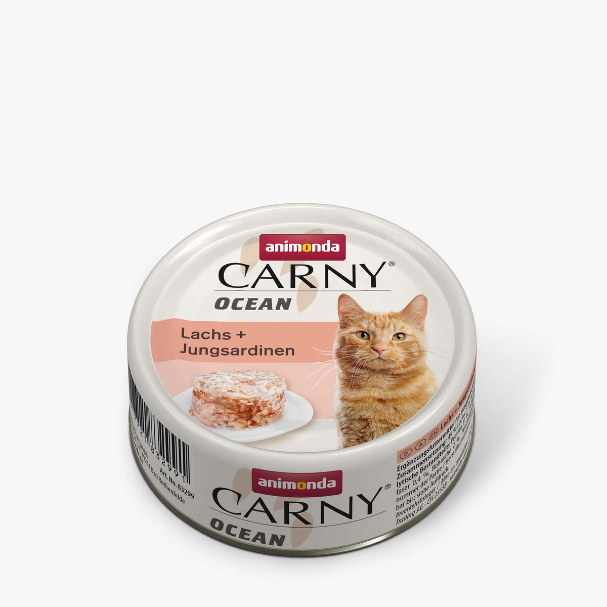 Katzennassfutter Carny Ocean Lachs & Jungsardinen 80g, 12er Pack – Animonda Cat