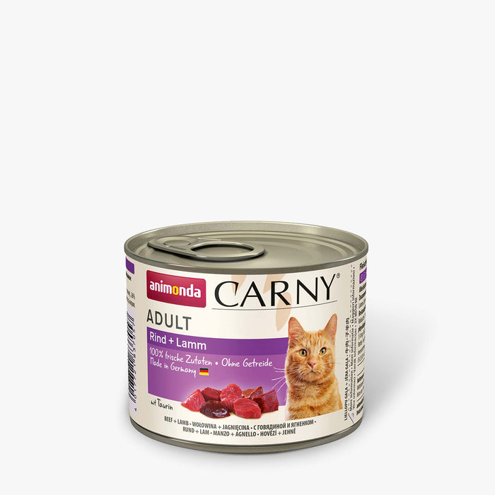 Katzennassfutter Dose Carny Adult Rind & Lamm, 6er Pack – Animonda Cat