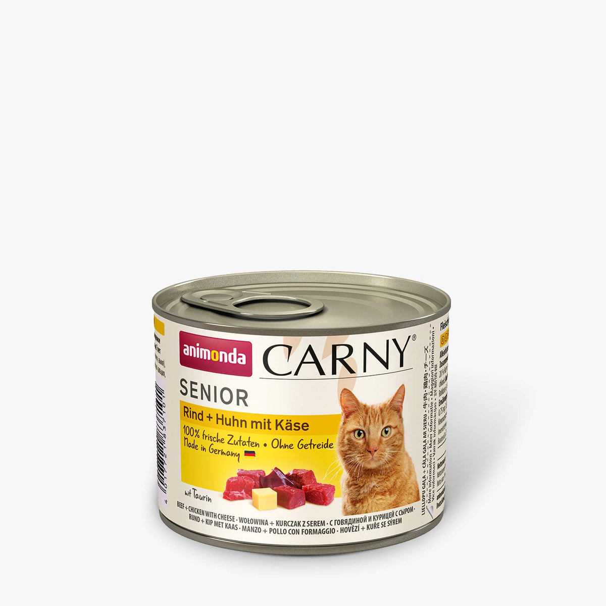 Katzennassfutter Dose Carny Senior Rind & Huhn & Käse, 6er Pack – Animonda Cat