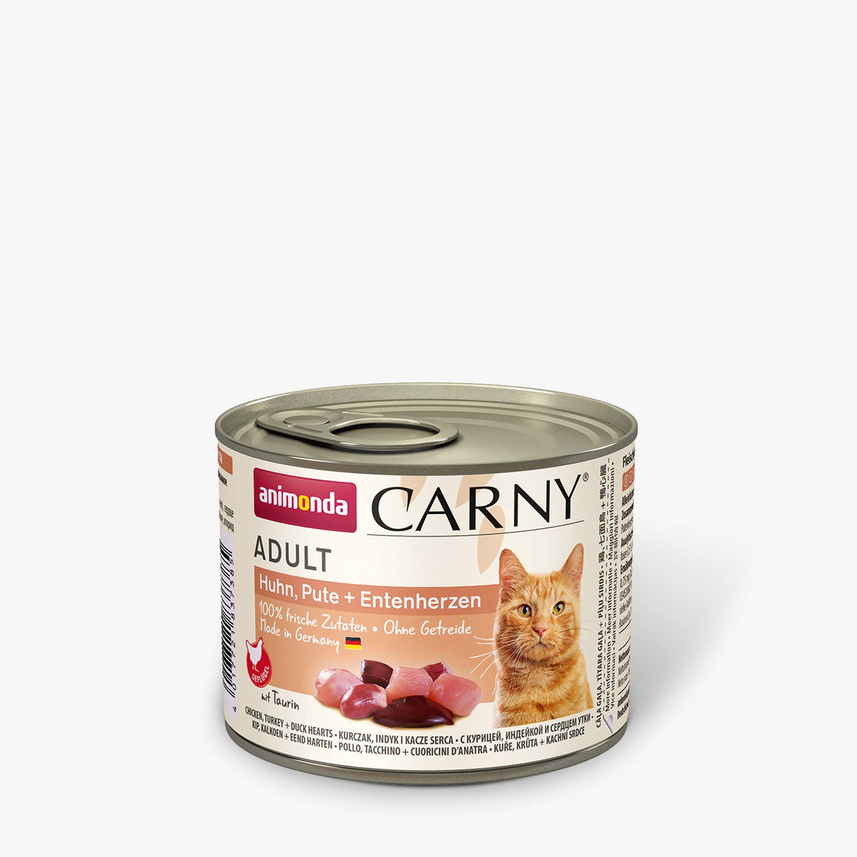 Katzennassfutter Dose Carny Adult Huhn & Pute & Entenherzen, 6er Pack – Animonda Cat