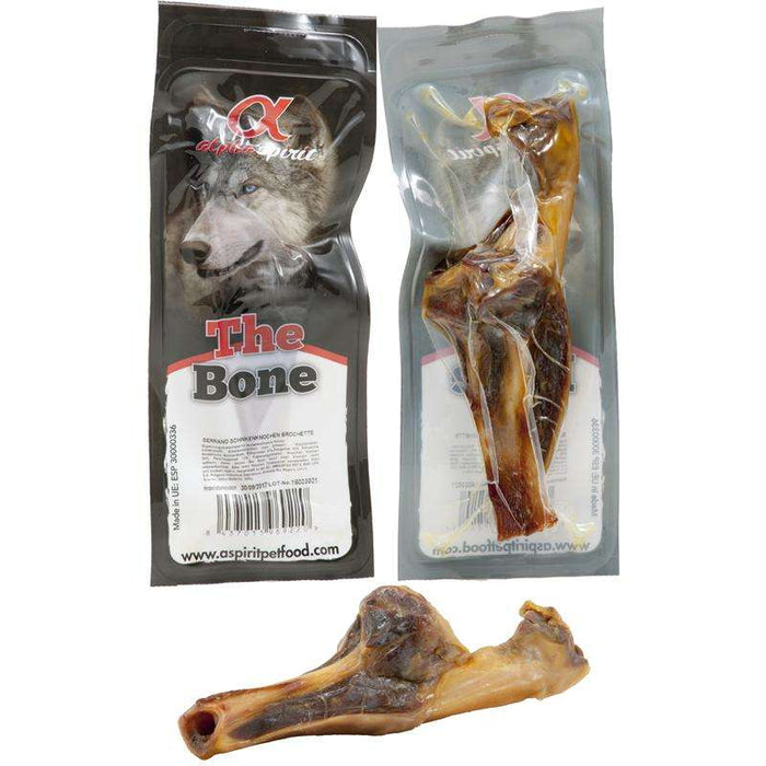 Schinkenknochen für Hunde The Bone Serano Brochette vac., 15er Pack – Alpha Spirit