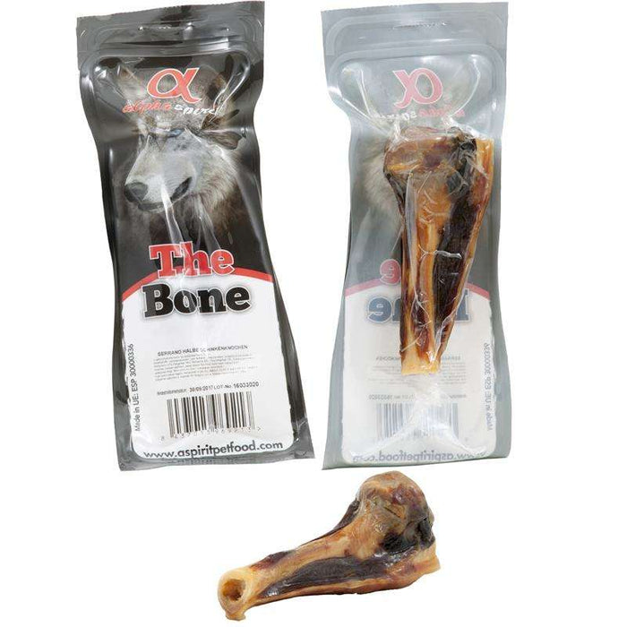 Schinkenknochen für Hunde The Bone Serano halbe vac., 20er Pack – Alpha Spirit