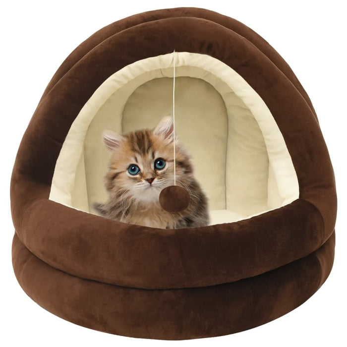 Vidaxl cat basket 40x40x35 cm brown and cream