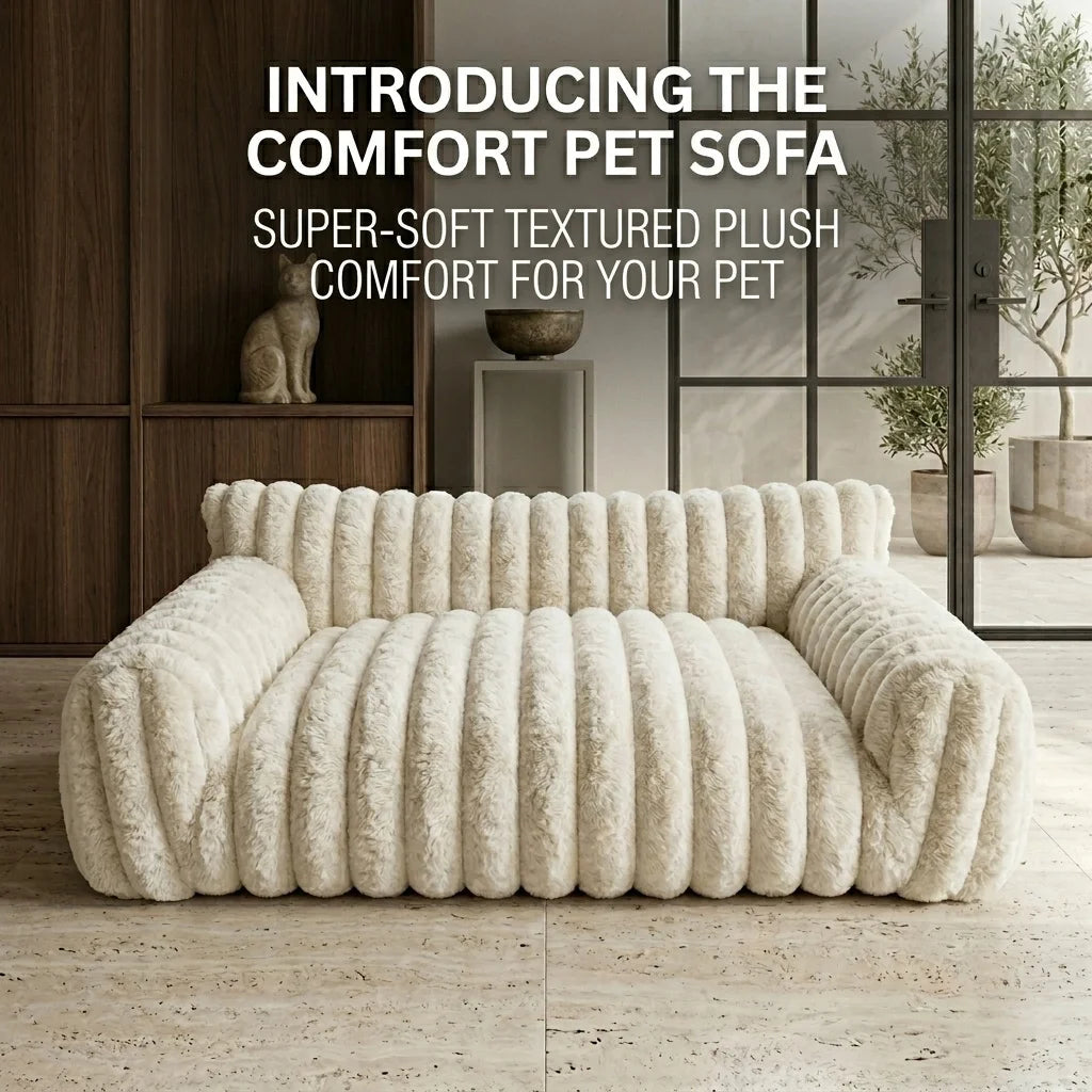 Premium Soft Corduroy Fleece Pet Couch Bed Sofa for Dogs and Cats Best Quality Comfortable Indoor Pet Chair with Supportive Back