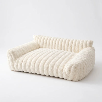 Premium Soft Corduroy Fleece Pet Couch Bed Sofa for Dogs and Cats Best Quality Comfortable Indoor Pet Chair with Supportive Back
