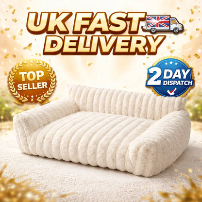Premium Soft Corduroy Fleece Pet Couch Bed Sofa for Dogs and Cats Best Quality Comfortable Indoor Pet Chair with Supportive Back
