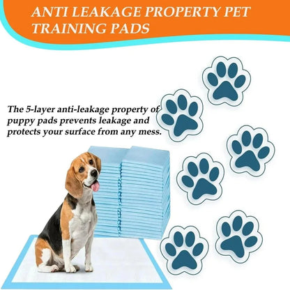 Pack of 50-100 Super Absorbent Pet Diaper Dog Training Pee Pads Disposable Healthy Nappy Mats For Cats Dog Quick-dry 60 x 45cm