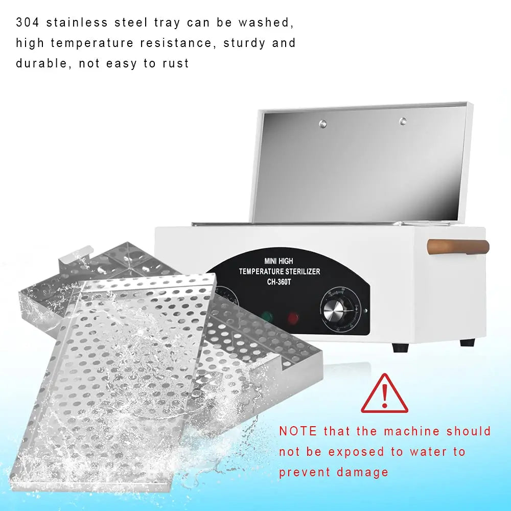 2230ML High Temperature sterilisation Cabinet 300W Dry Heat Foot cat Tattoo Nail Studio with Timer High Pressure Sterilizer