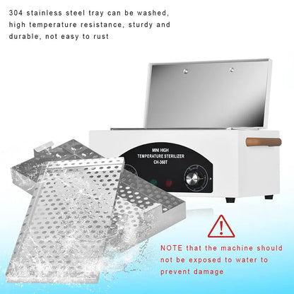 2230ML High Temperature sterilisation Cabinet 300W Dry Heat Foot cat Tattoo Nail Studio with Timer High Pressure Sterilizer