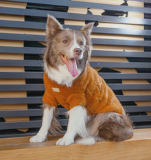 Eskimo Fuzzy Cat Sweater - Orange Cozy Warm Knitwear for Cats