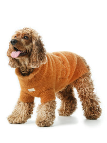 Eskimo Fuzzy Cat Sweater - Orange Cozy Warm Knitwear for Cats