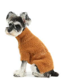 Eskimo Fuzzy Cat Sweater - Orange Cozy Warm Knitwear for Cats