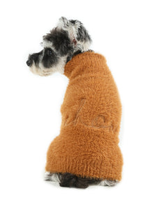 Eskimo Fuzzy Cat Sweater - Orange Cozy Warm Knitwear for Cats