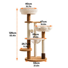 Scratching Post Cat Tree Flower Multi-Level Cat Climbing Frame with Space Capsule