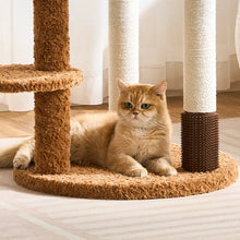 Scratching Post Cat Tree Flower Multi-Level Cat Climbing Frame with Space Capsule