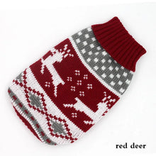 Christmas Elk Dog Clothes - Cartoon Pattern Winter Sweater for Small Dogs Cats & Puppies