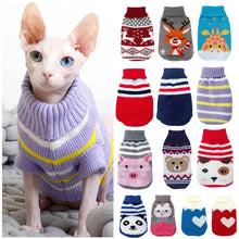 Christmas Elk Dog Clothes - Cartoon Pattern Winter Sweater for Small Dogs Cats & Puppies