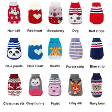 Christmas Elk Dog Clothes - Cartoon Pattern Winter Sweater for Small Dogs Cats & Puppies