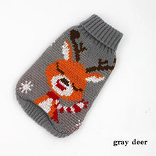 Christmas Elk Dog Clothes - Cartoon Pattern Winter Sweater for Small Dogs Cats & Puppies