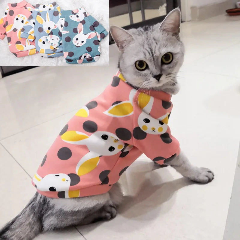 Sweet Pet Clothes - Warm Winter Hoodie Sweater for Cats Sphynx Kittens & Small Dogs