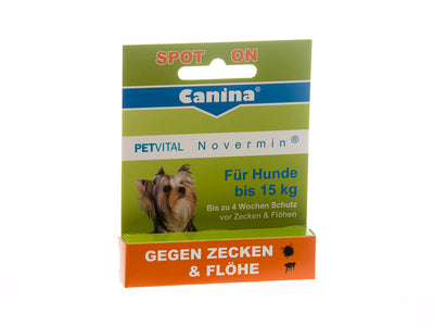 Zeckenschutz für Hunde PETVITAL Novermin für kleine Hunde 2ml | Canina Pharma