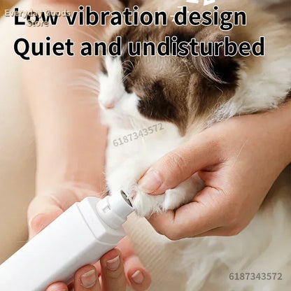 Painless USB Charging Dog Nail Grinders Rechargeable Pet Nail Clippers Quiet Electric Dog Cat Paws Nail Grooming Trimmer Tools