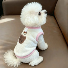 Soft Dog Sweater - Teddy Bear Pattern Warm Hoodie with Leash Hook for Pets