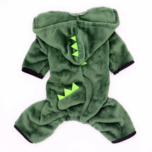 Halloween Dog Clothes - Funny Dinosaur Fleece Hoodie Costume for Small Dogs & Cats
