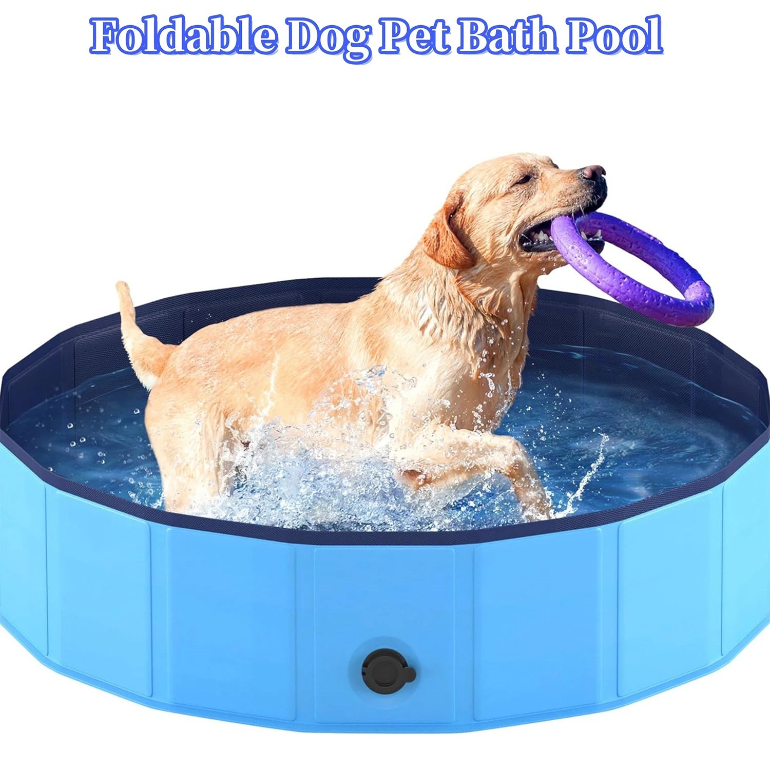 Foldable Pet BathTub Durable PVC Swimming Pool For Dog Portable Summer Cooling Pool Non-Slip For Medium-Sized And Small Dogs