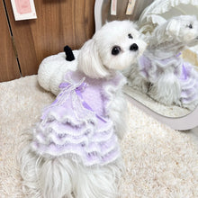Knitted Pet Dress - Autumn Winter Puff Skirt Sweater for Small Dogs Cats Puppies