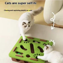 Interactive Cat Puzzle Toy – Felt Maze Box with Bell Ball