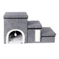 Foldable Cats Dogs Stairs with 3 Wider Steps Pet Stairs for Storage Climbing Resting and Playing
