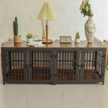 Heavy Duty Dog Crate - 4 Door Kennel with Divider for Large Dogs