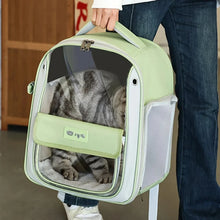 Breathable Transparent Cat Carrier Backpack – Foldable Waterproof Pet Travel Backpack for Cats & Small Dogs
