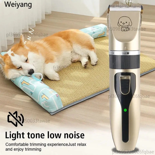 Professional USB Rechargeable Dog Hair Clippers Silent 4-in-1 Pet Hair Trimmer Electric Pet Grooming Tool Pet Supplies