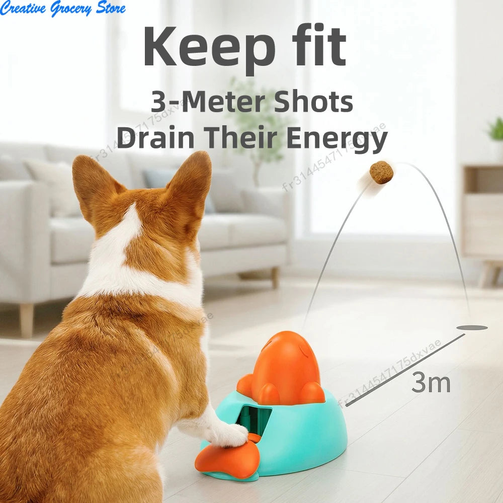 Dog Toy Treat Dispenser Interactive Puppy Launcher Cute Whale Shape Slow Feeder IQ Puzzle Training Toys for Small Large Dogs Cat