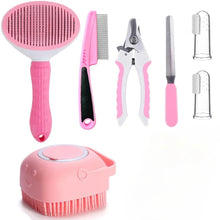 Pet Grooming Kit 7-Piece – Brush, Nail Clipper, Flea Comb & More
